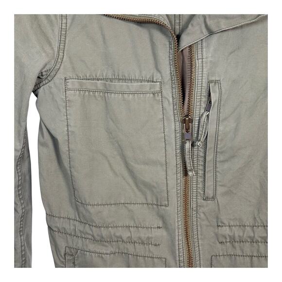Madewell Fleet Jacket Women’s Green Military Field Zip Utility Cotton Pockets S - Picture 16 of 16